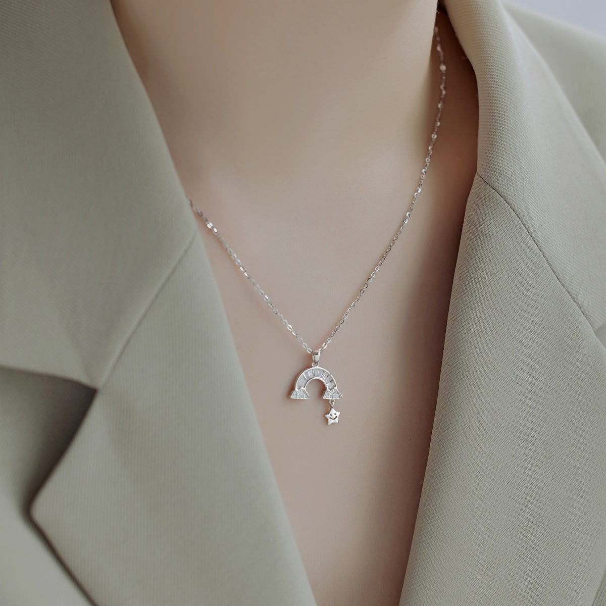 [Oramore Jewelry]Unique Rainbow Star Necklace