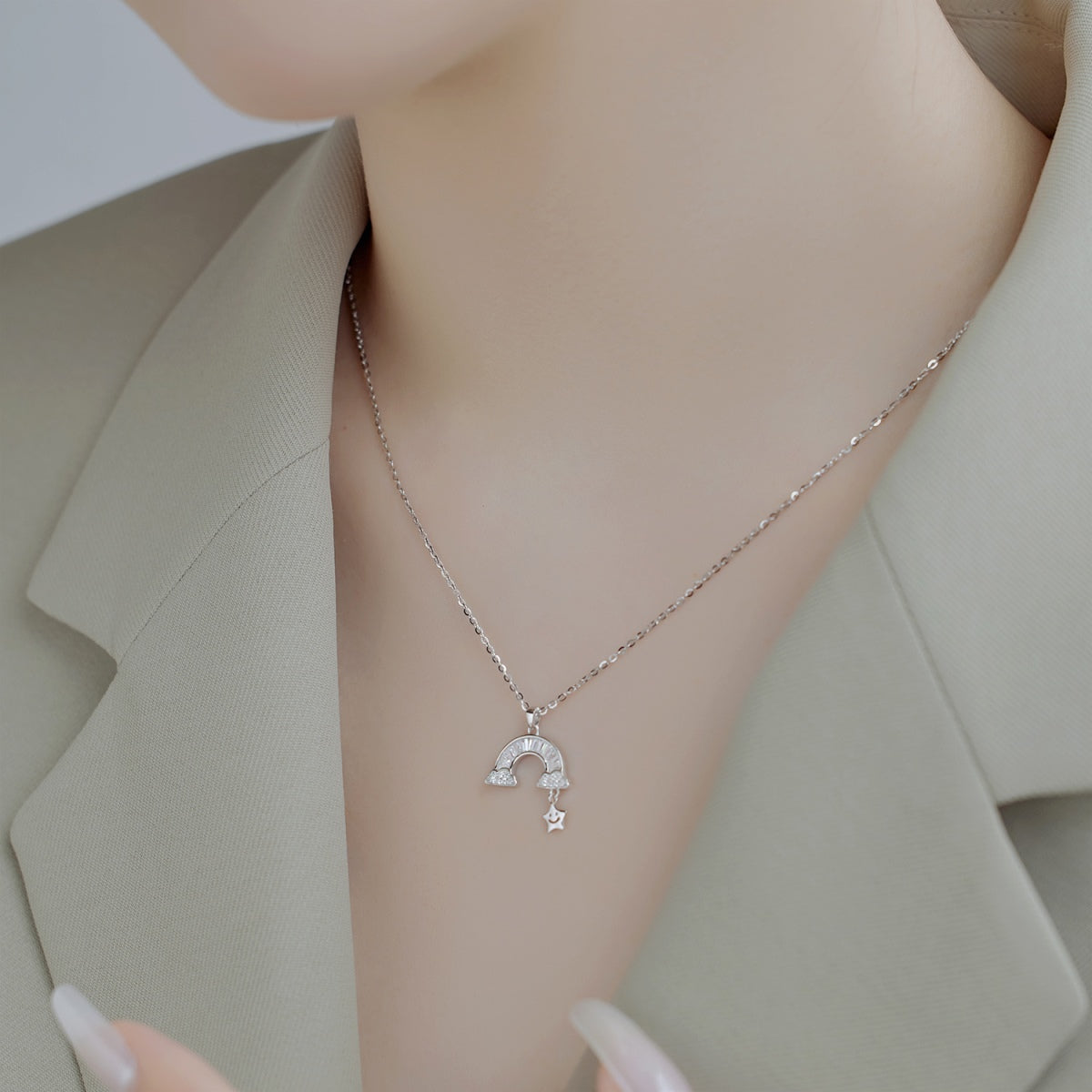 [Oramore Jewelry]Unique Rainbow Star Necklace