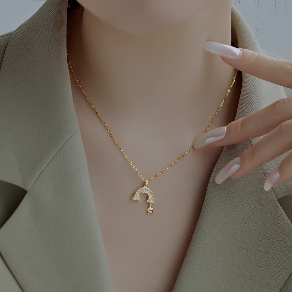 [Oramore Jewelry]Unique Rainbow Star Necklace