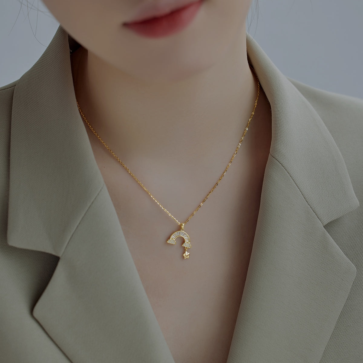 [Oramore Jewelry]Unique Rainbow Star Necklace