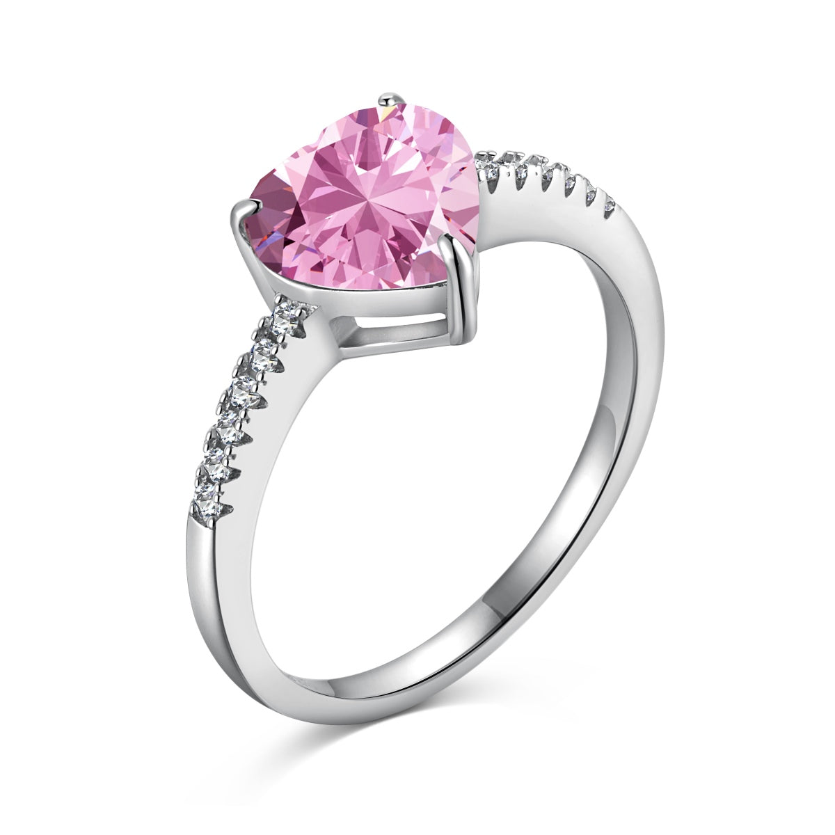 [Oramore  Jewelry]2.0 Carat Dazzling Lustrous Heart Cut Lover Ring