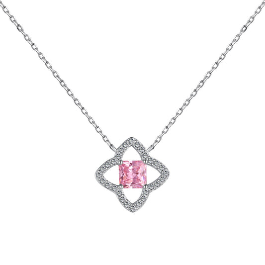 [Oramore Jewelry]Exquisite Flower Shape Princess Cut Necklace