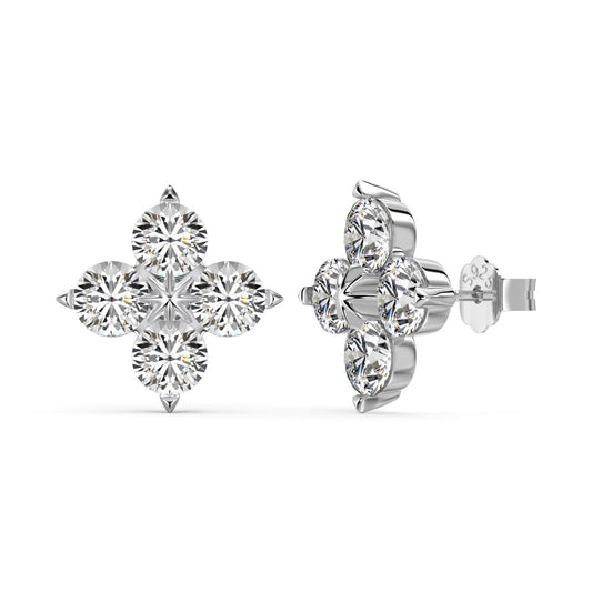 [Oramore Jewelry]Four-Leaf Clover Eight-Pointed Star Earrings