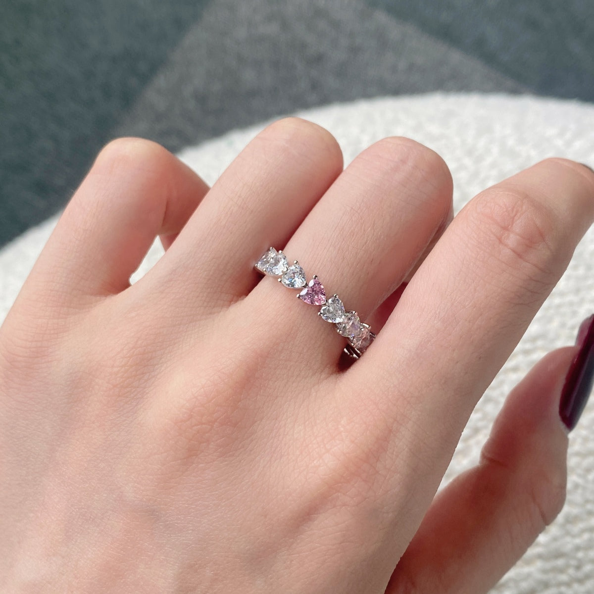 [Oramore  Jewelry]0.25 Carat Radiant Romance Heart Cut Lover Ring