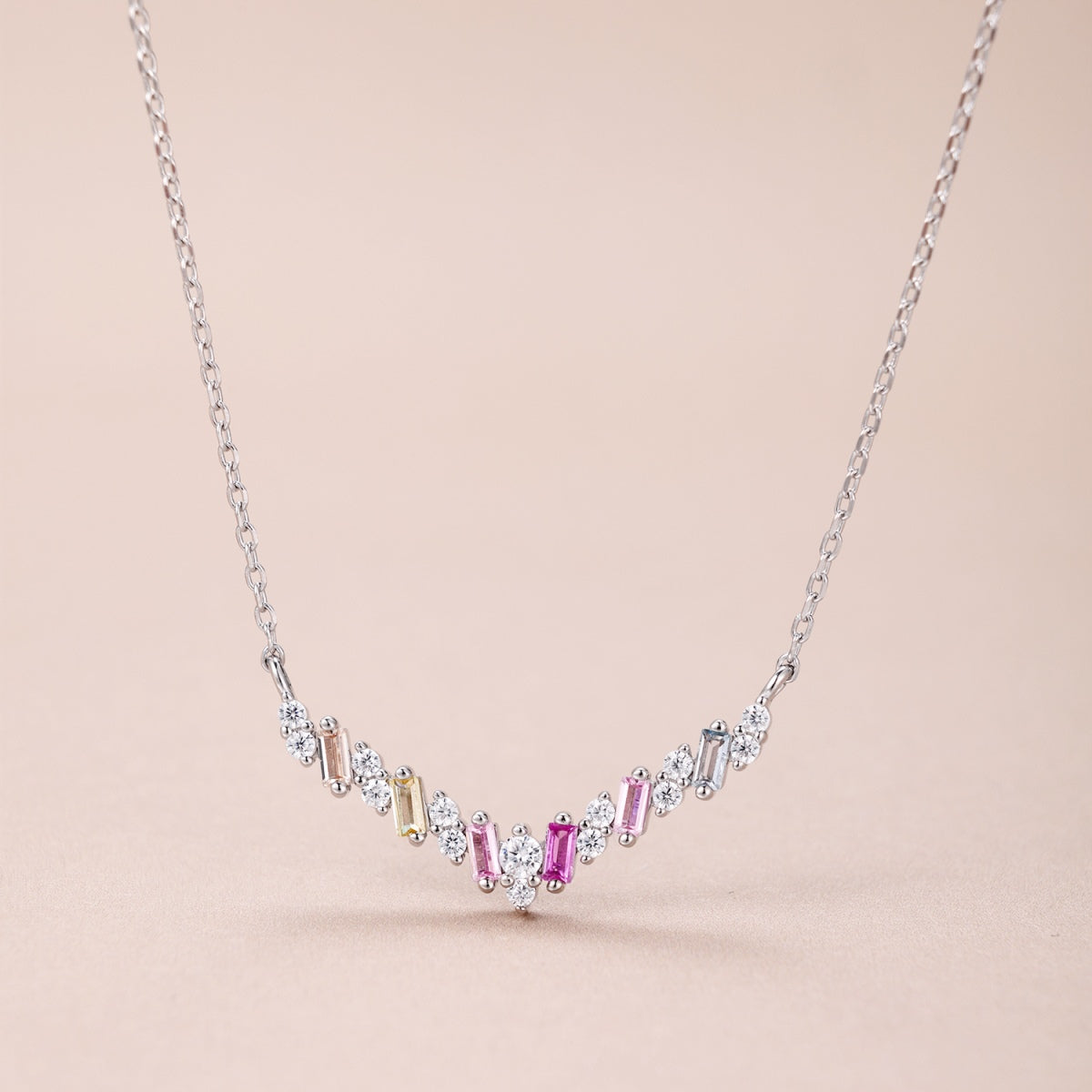 [Oramore Jewelry]Dazzling Rainbow Necklace