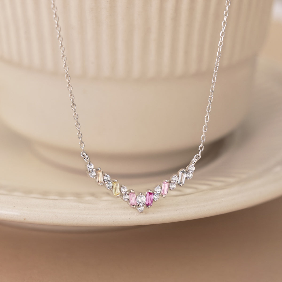 [Oramore Jewelry]Dazzling Rainbow Necklace