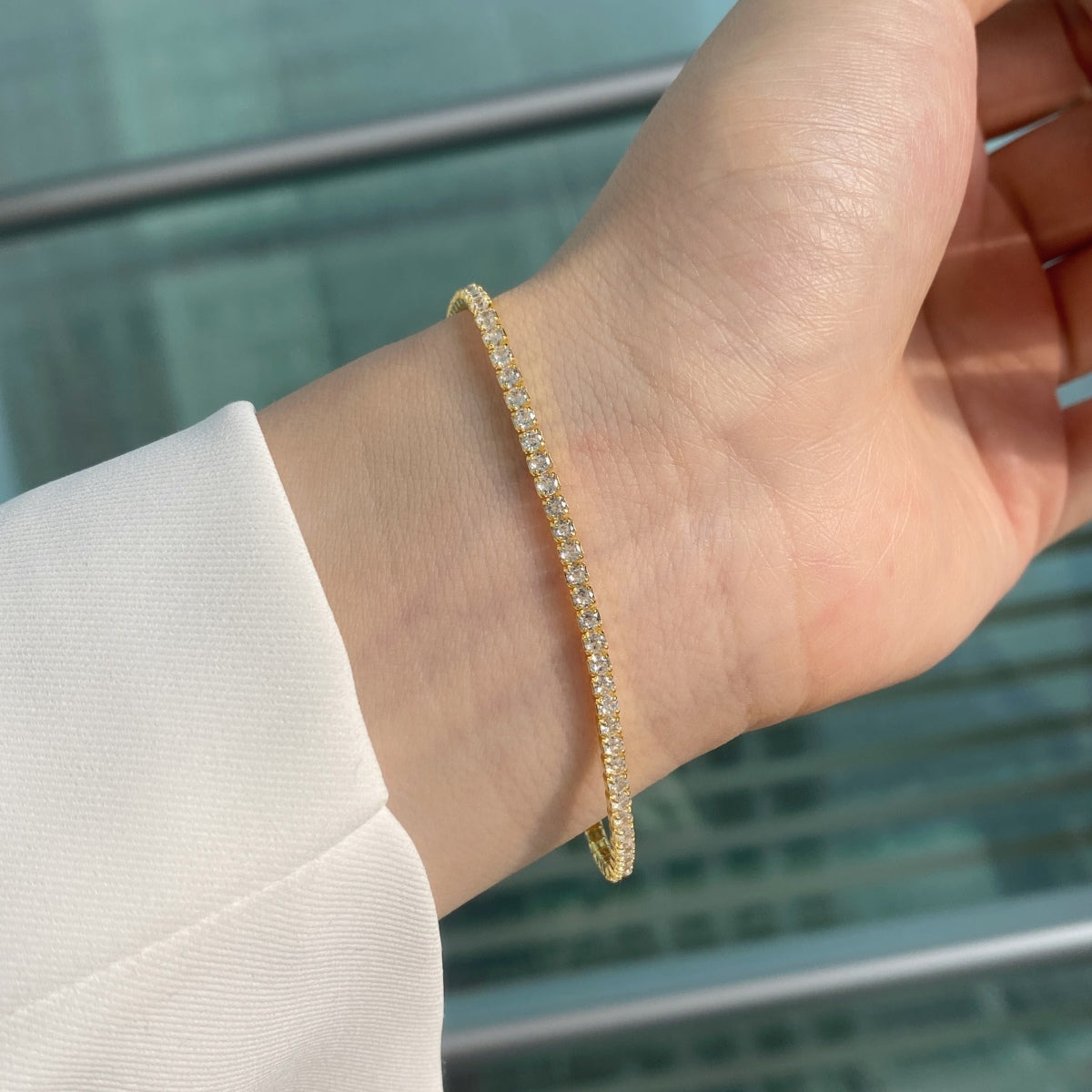 [Oramore jewelry]Radiant Colorful Round Cut Party Bracelet