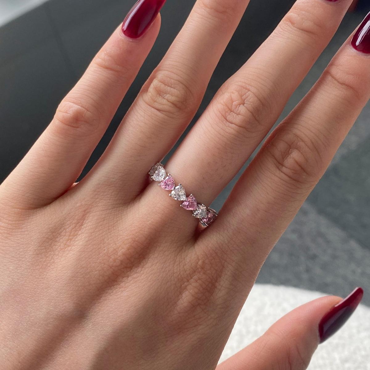 [Oramore  Jewelry]0.25 Carat Radiant Romance Heart Cut Lover Ring