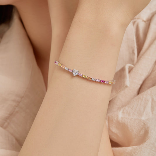 [Oramore Jewelry]Delicate Romantic Heart Shape Lover Bracelet