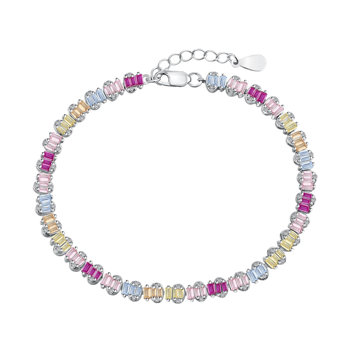 [Oramore Jewelry]Delicate Colorful Emerald Cut Party Bracelet