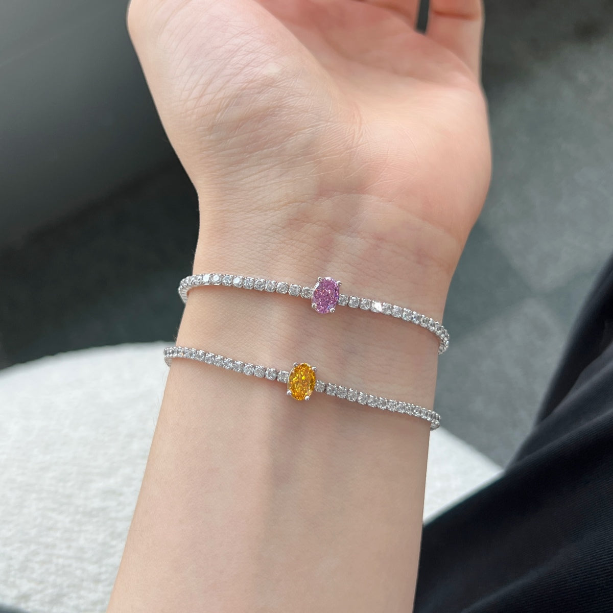 [Oramore Jewelry]0.75 Carat Exquisite Oval Cut Daily Bracelet