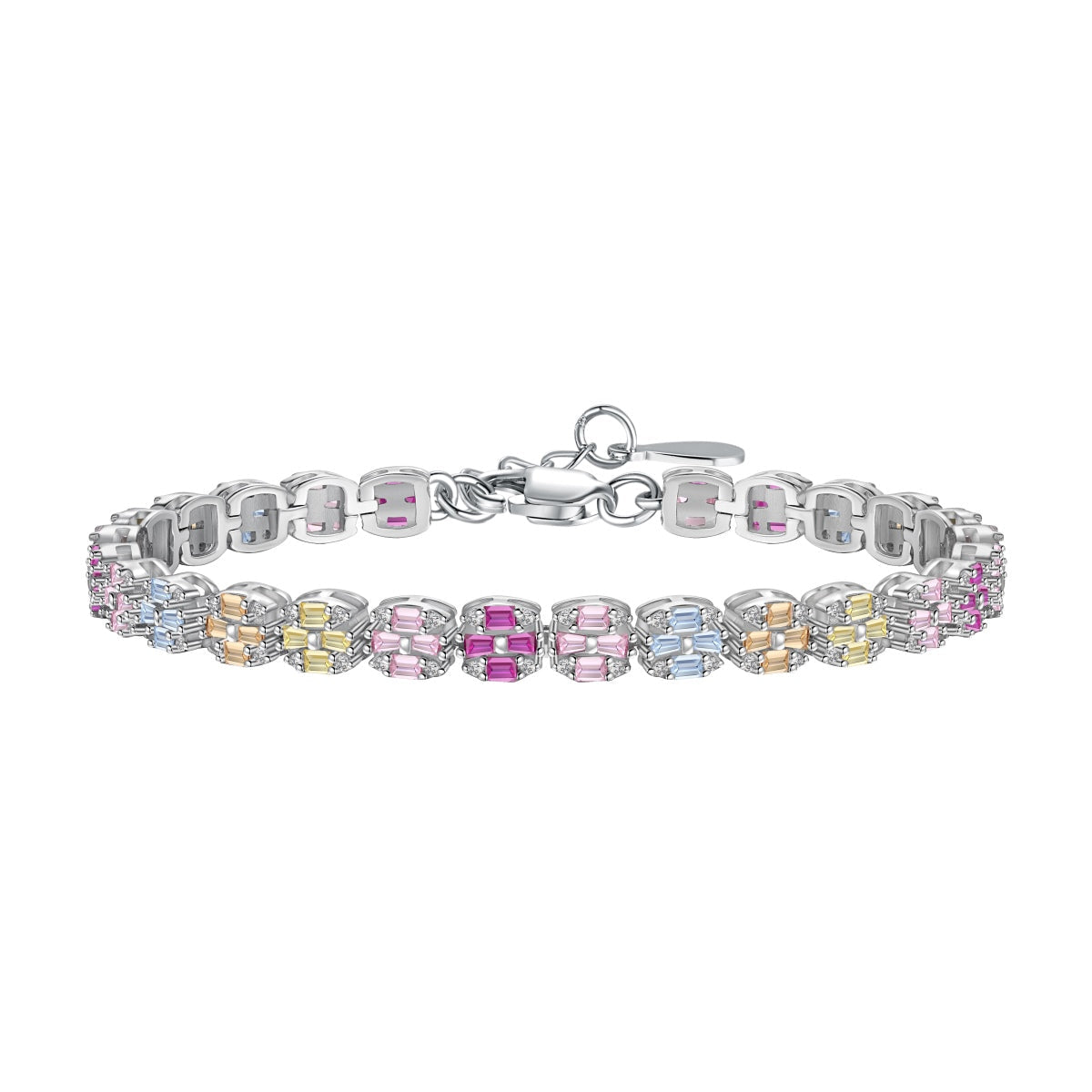 [Oramore Jewelry]Delicate Colorful Emerald Cut Daily Bracelet