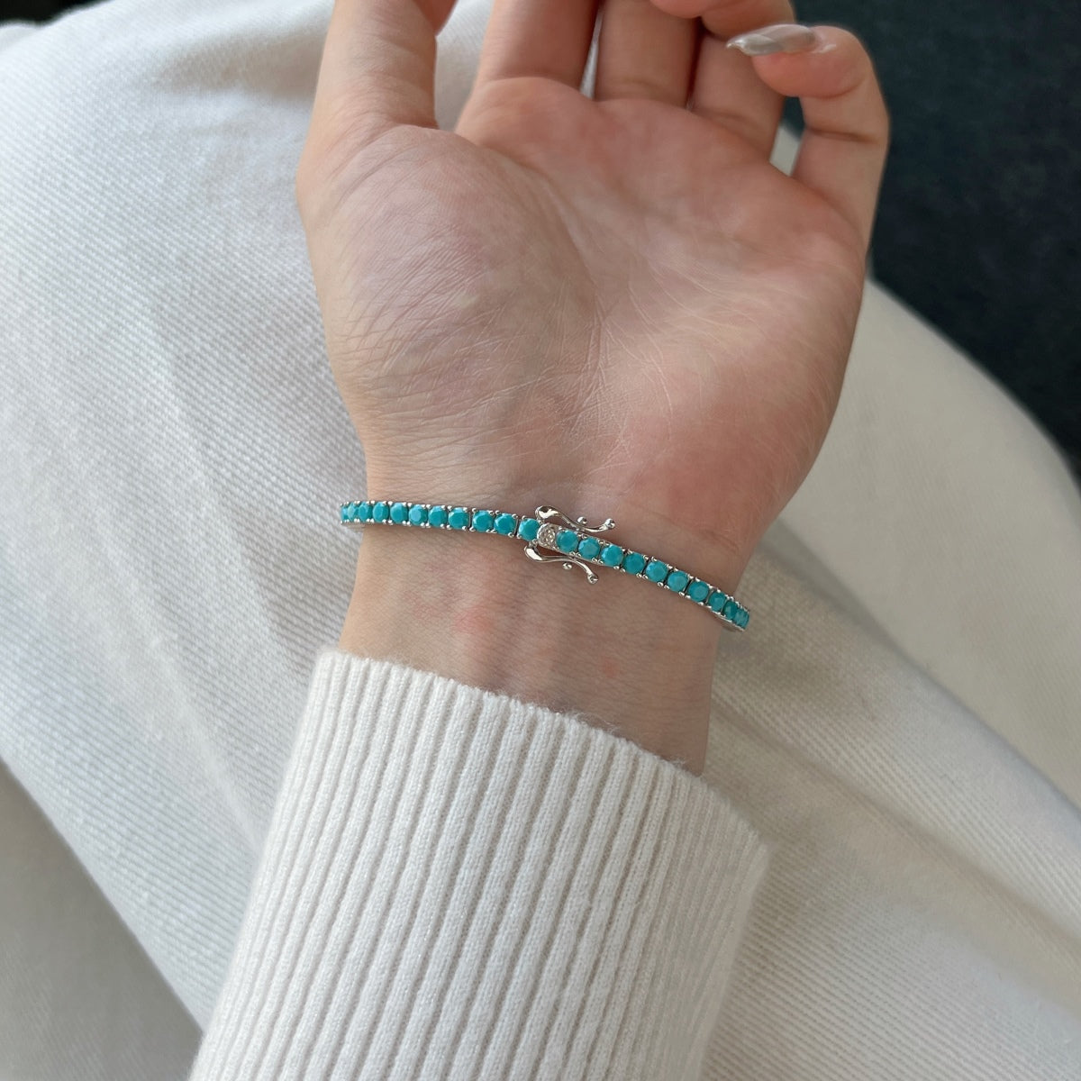 [Oramore Jewelry]Dainty Charming Round Cut Tennis Bracelet