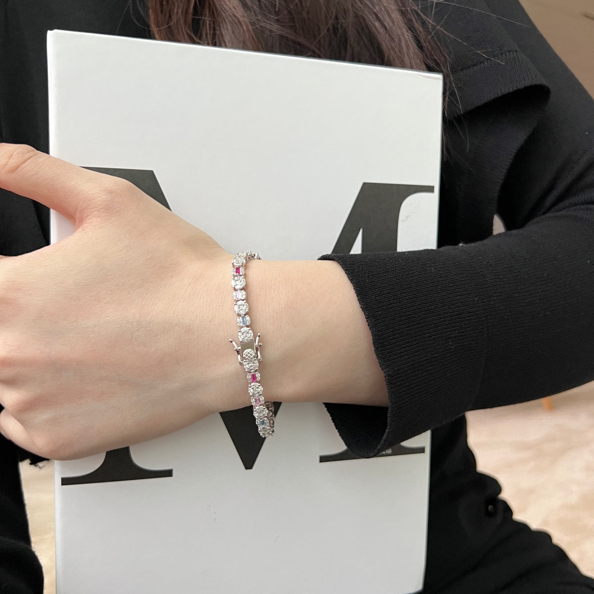 [Oramore Jewelry]Dazzling Radiant Multi Cut Daily Bracelet