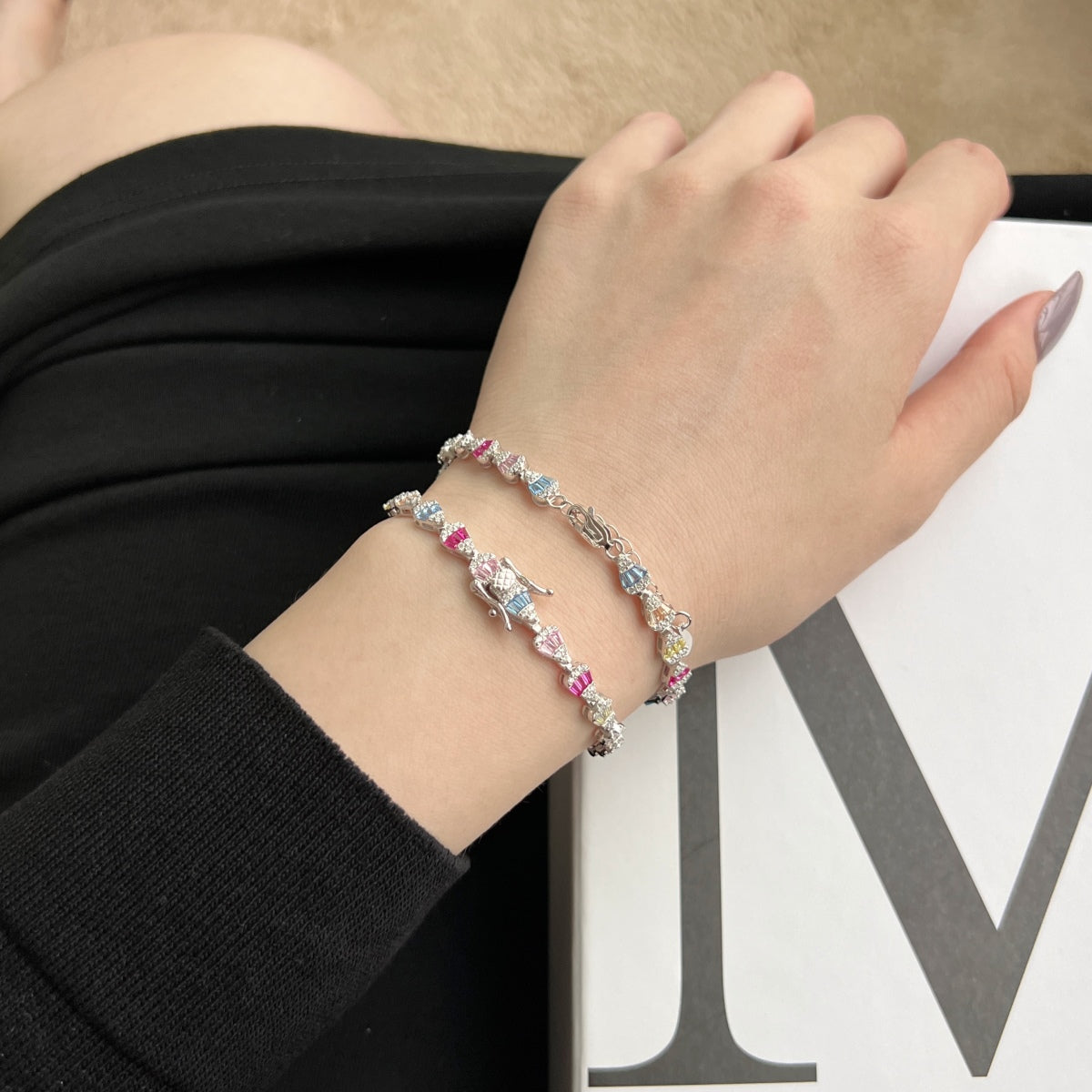 [Oramore Jewelry]Radiant Water Drop Shape Daily Bracelet