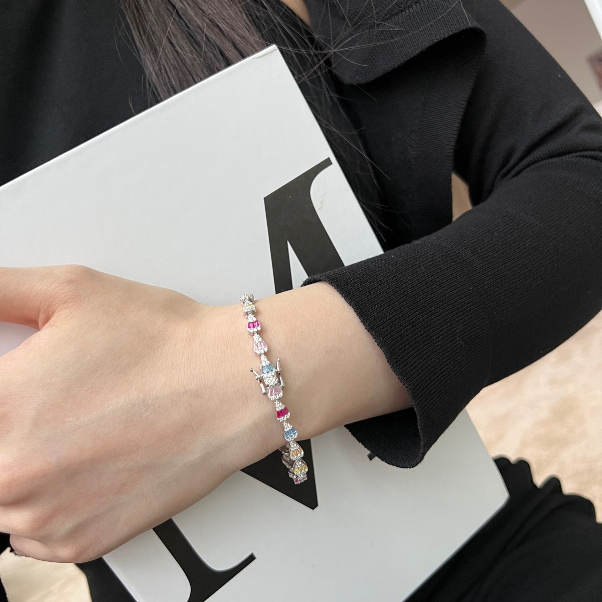 [Oramore Jewelry]Radiant Water Drop Shape Daily Bracelet