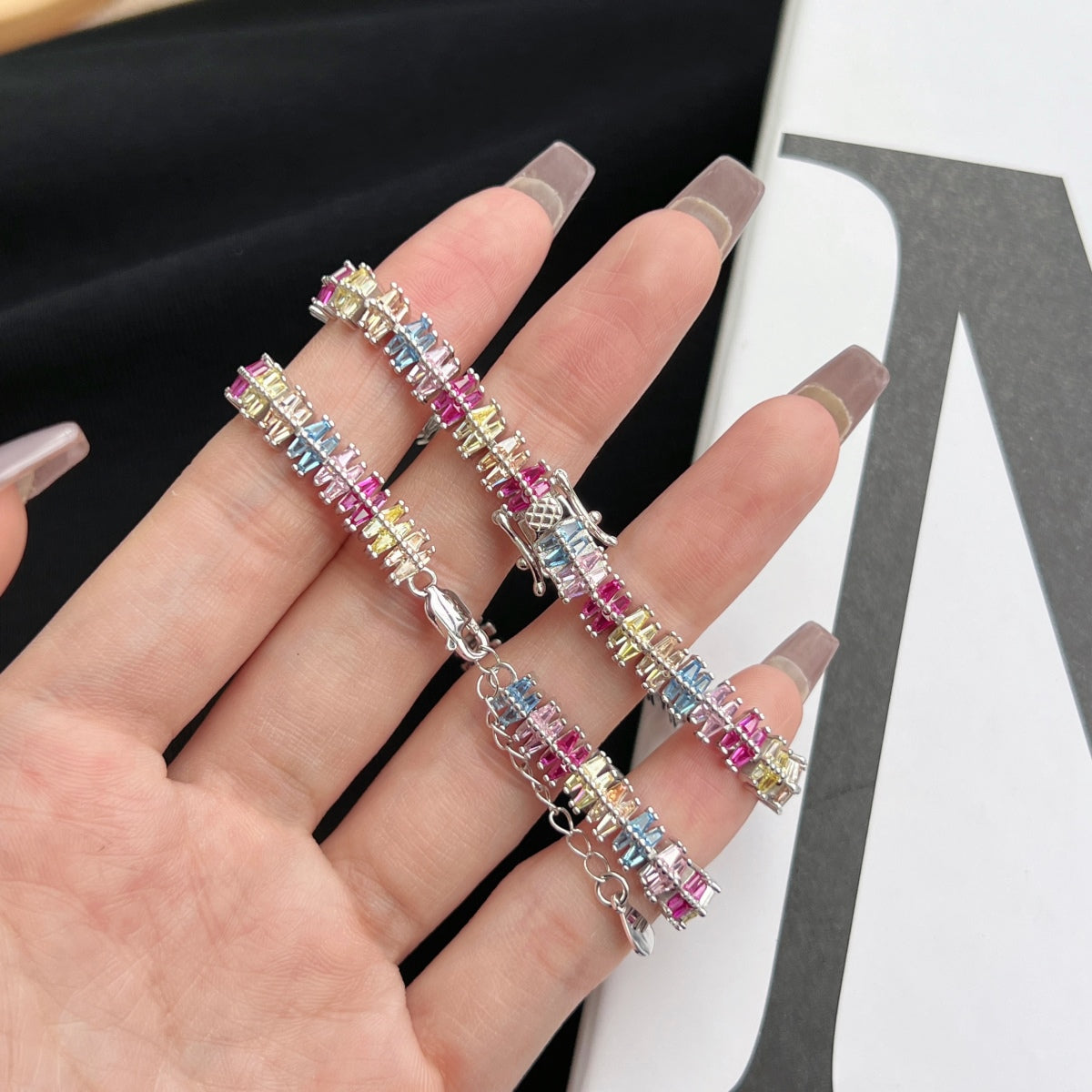 [Oramore Jewelry]Sparkling Exquisite Multi Cut Party Bracelet