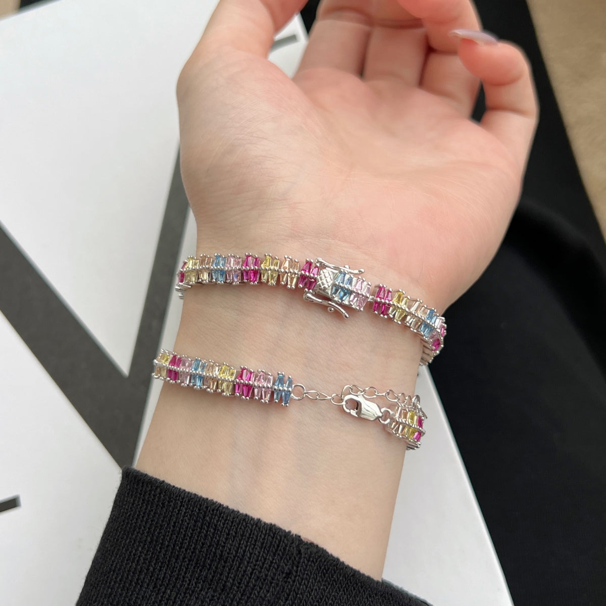 [Oramore Jewelry]Sparkling Exquisite Multi Cut Party Bracelet