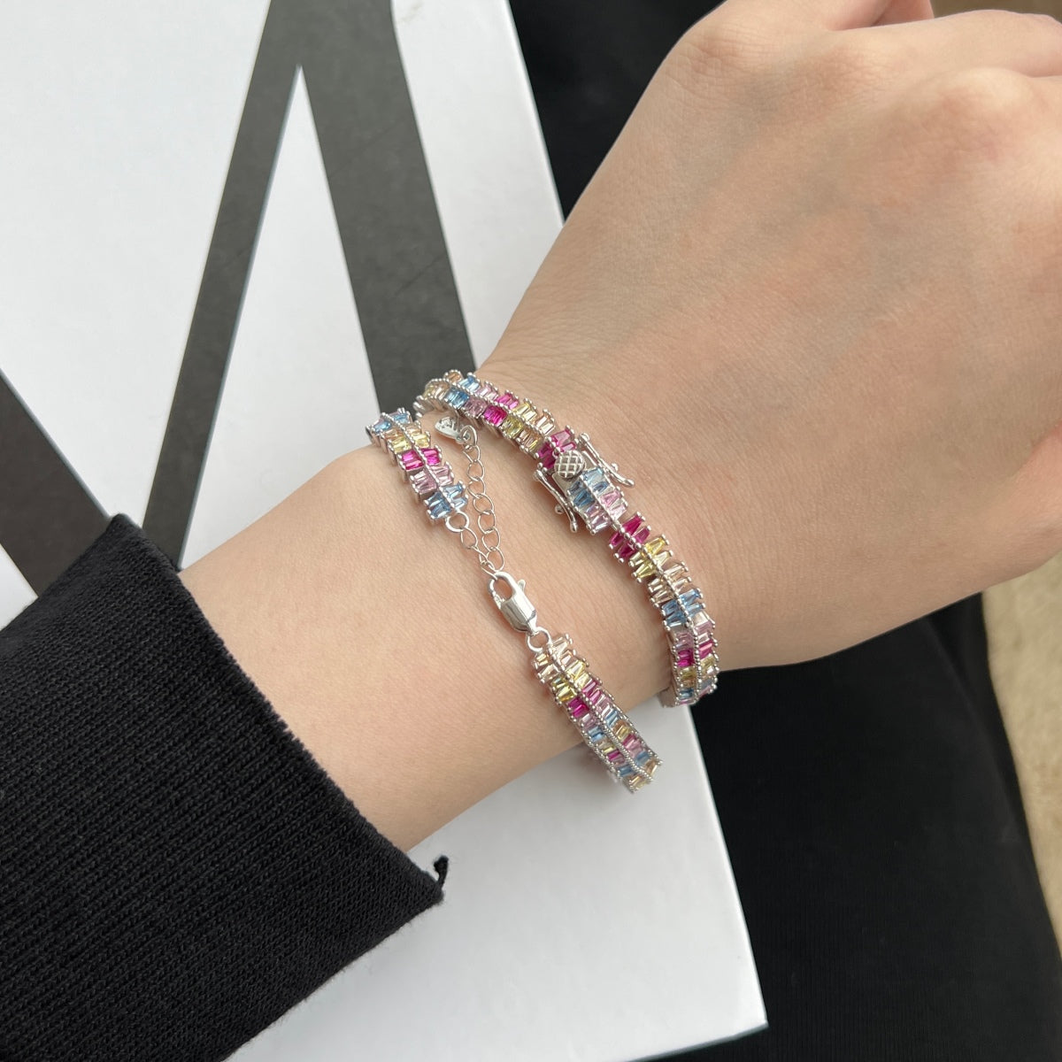 [Oramore Jewelry]Sparkling Exquisite Multi Cut Party Bracelet