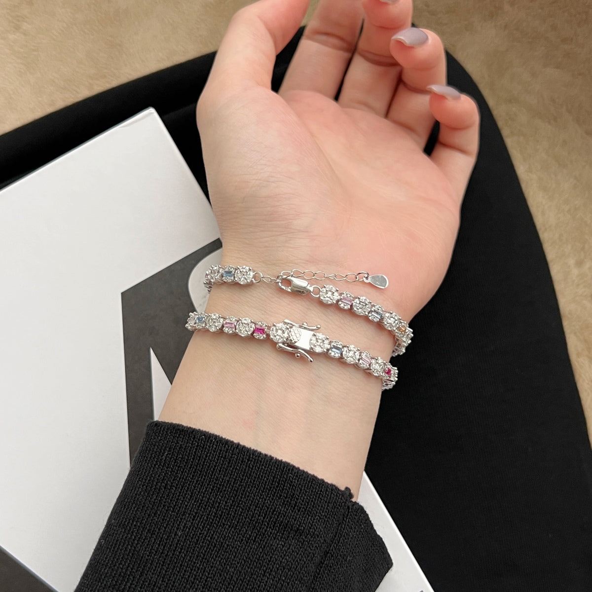 [Oramore Jewelry]Dazzling Radiant Multi Cut Daily Bracelet