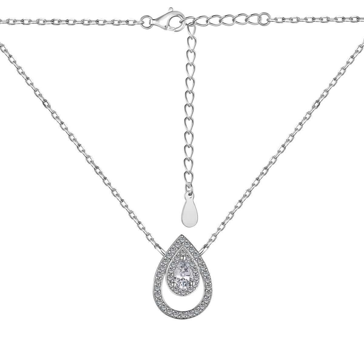 [Oramore Jewelry]Sparkling Pear Cut Necklace