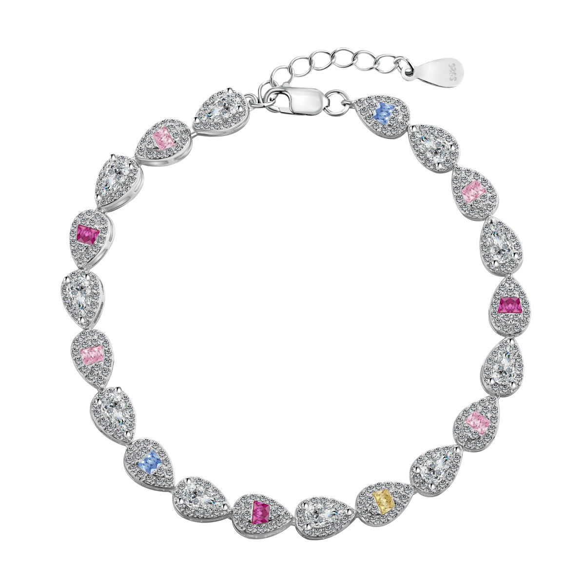 [Oramore Jewelry]0.25 Carat Radiant Water Drop Shape Daily Bracelet