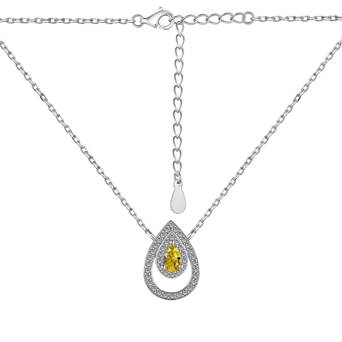 [Oramore Jewelry]Sparkling Pear Cut Necklace