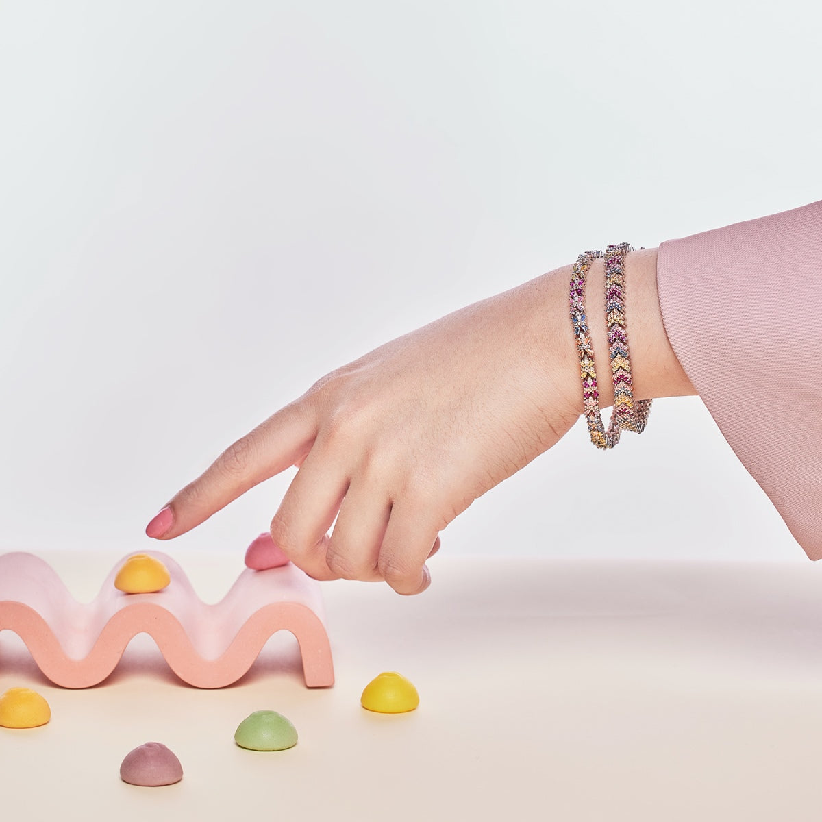 [Oramore Jewelry]Radiant Colorful Emerald Cut Party Bracelet