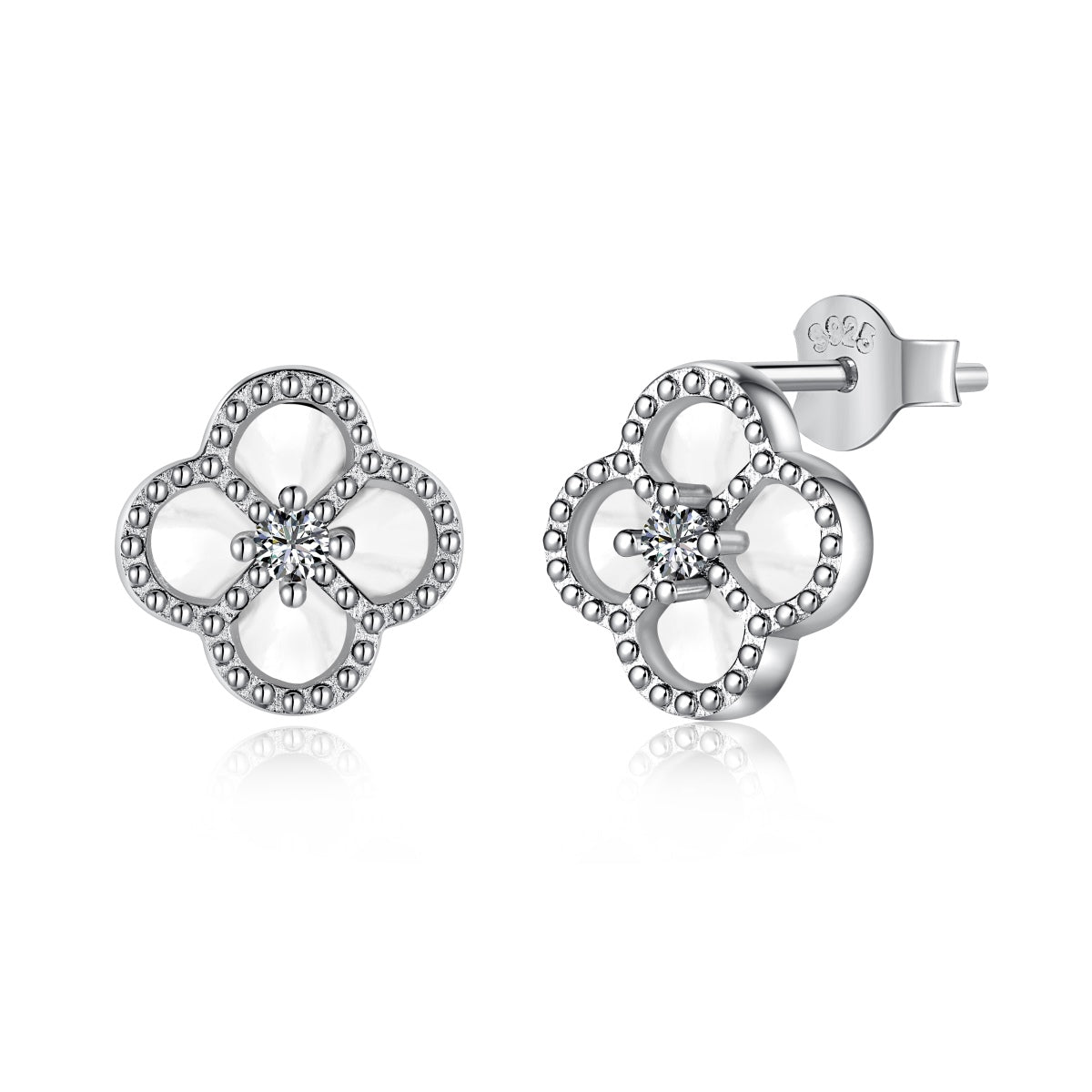 [Oramore Jewelry]Four-Leaf Clover Flower Shape Exquisite Earrings