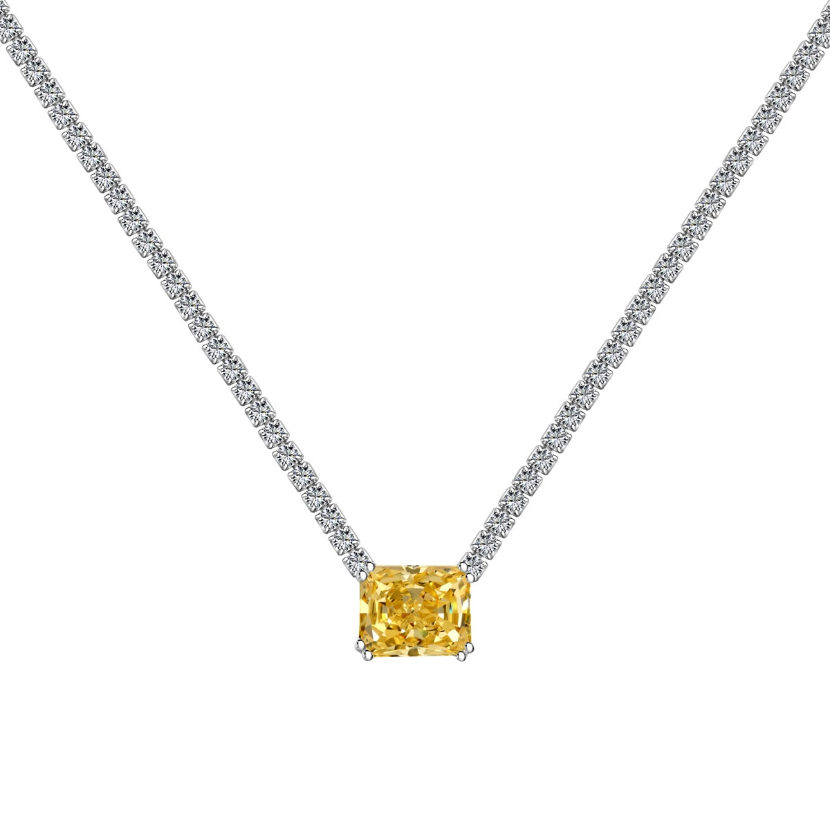 [Oramore Jewelry]4.0 Carat Elegant Radiant Cut Necklace