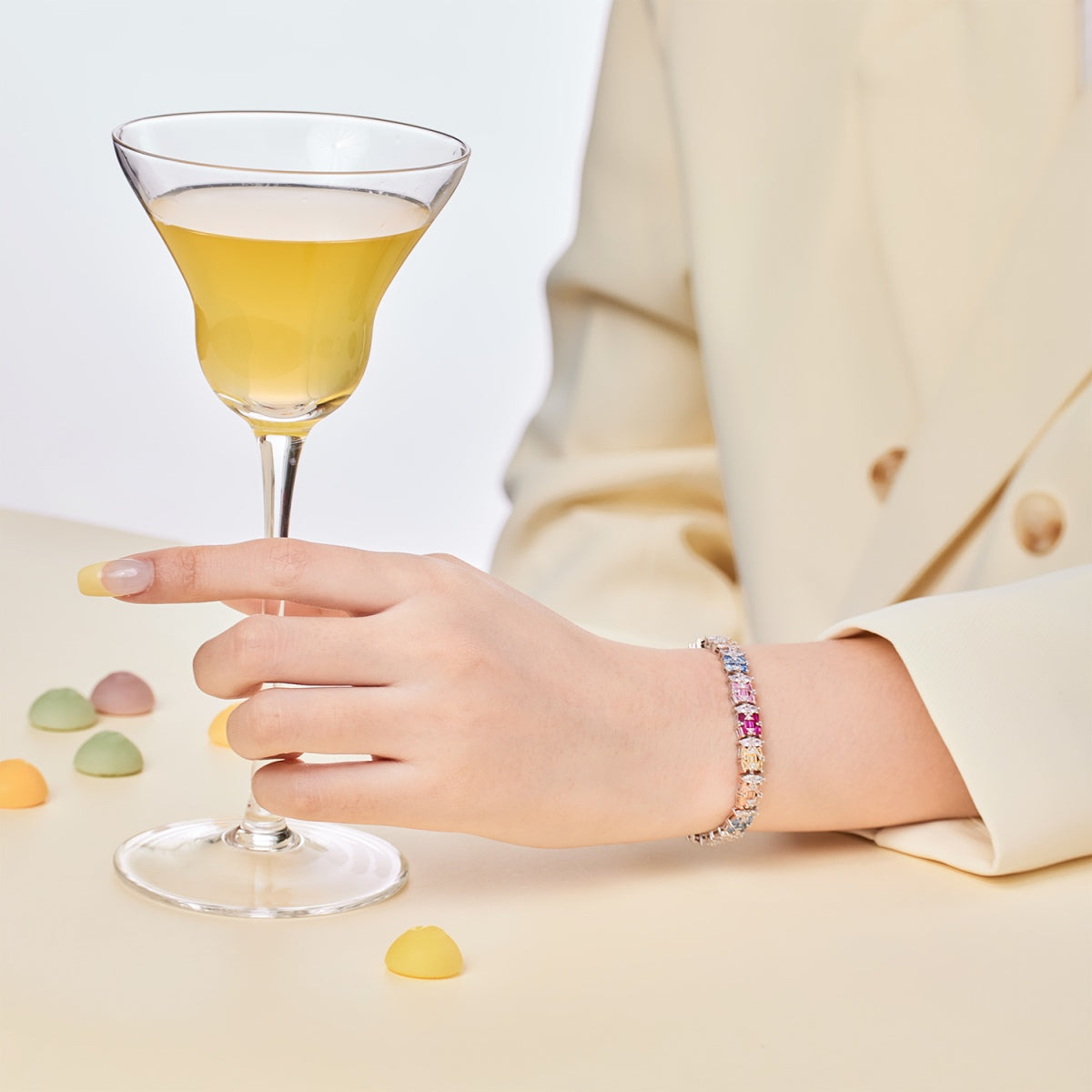 [Oramore Jewelry]Delicate Colorful Multi Cut Party Bracelet