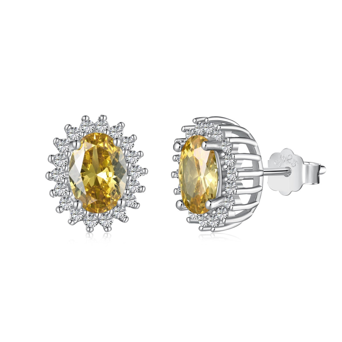 [Oramore Jewelry]Delicate Radiant Oval Cut Daily Earrings