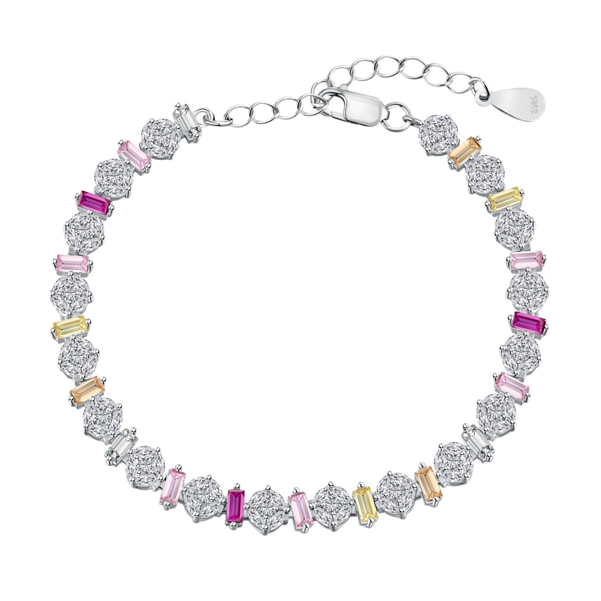 [Oramore Jewelry]Radiant Colorful Round Shape Daily Bracelet
