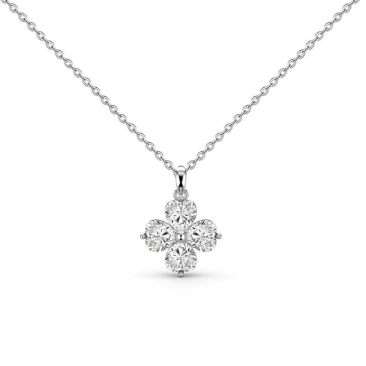 [Oramore Jewelry]Heart-Shaped Four-Leaf Clover Bead Necklace