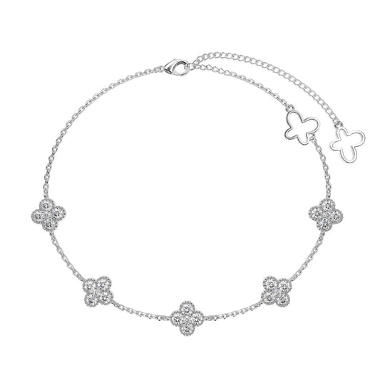 [Oramore Jewelry]Four-Leaf Clover Hollow Butterfly Bracelet