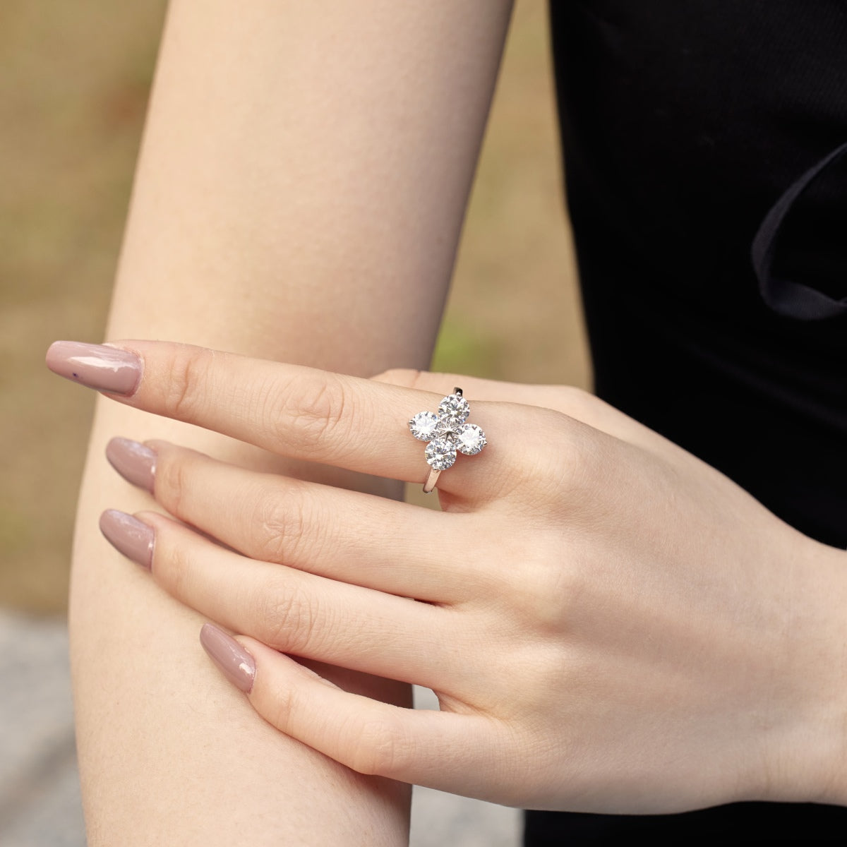 [Oramore Jewelry]Four-Leaf Clover Eight-Pointed Star Ring
