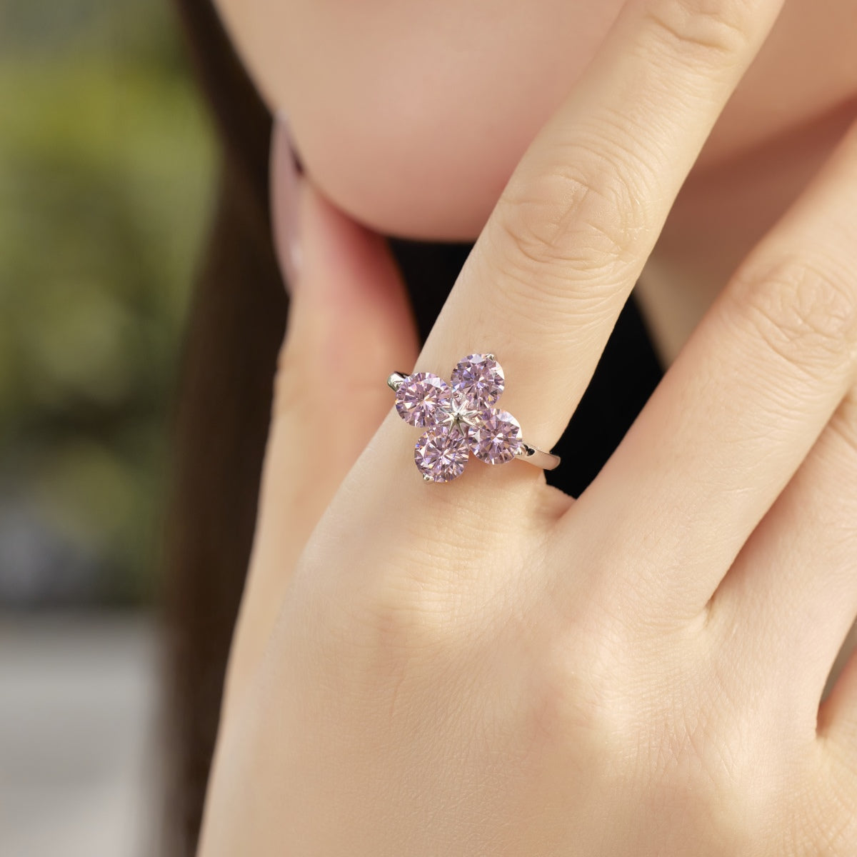 [Oramore Jewelry]Four-Leaf Clover Eight-Pointed Star Ring