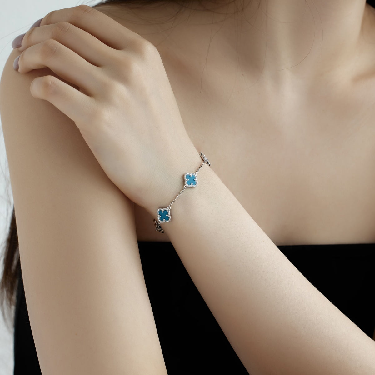 [Oramore Jewelry]Four-Leaf Clover Exquisite Bracelet
