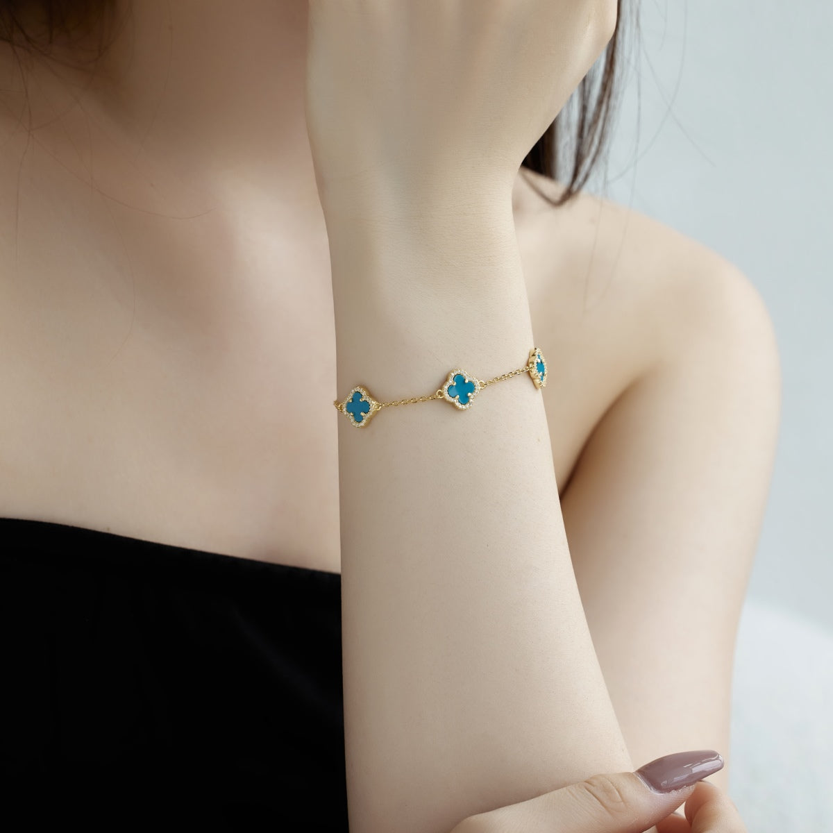 [Oramore Jewelry]Four-Leaf Clover Exquisite Bracelet