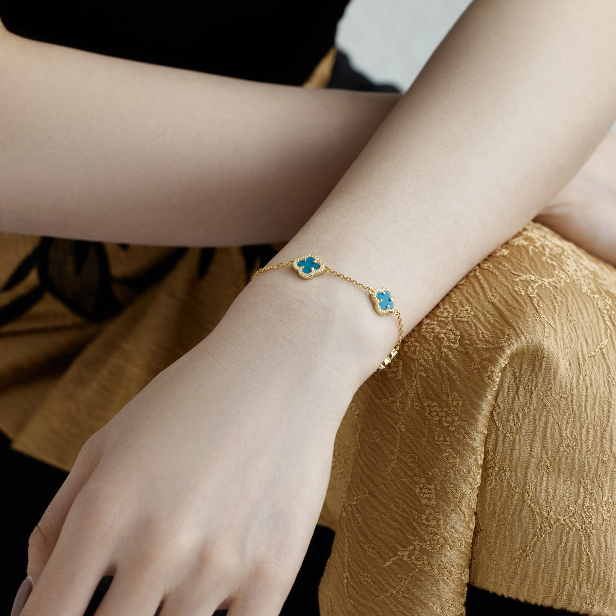 [Oramore Jewelry]Four-Leaf Clover Exquisite Bracelet
