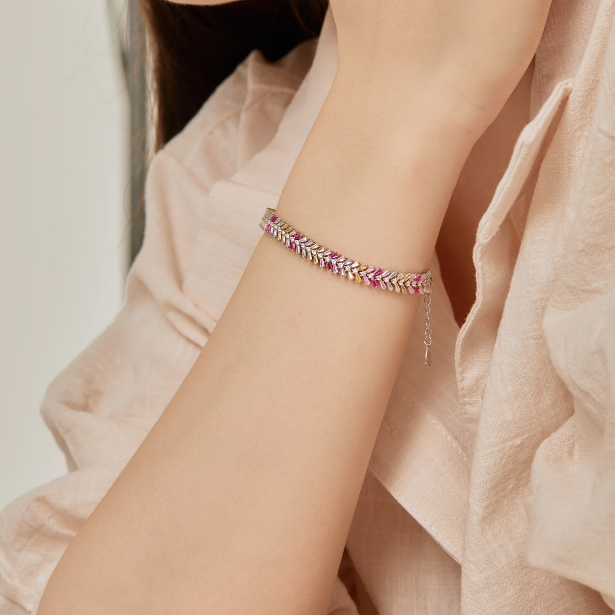 [Oramore Jewelry]Dainty Radiant Emerald Cut Daily Bracelet