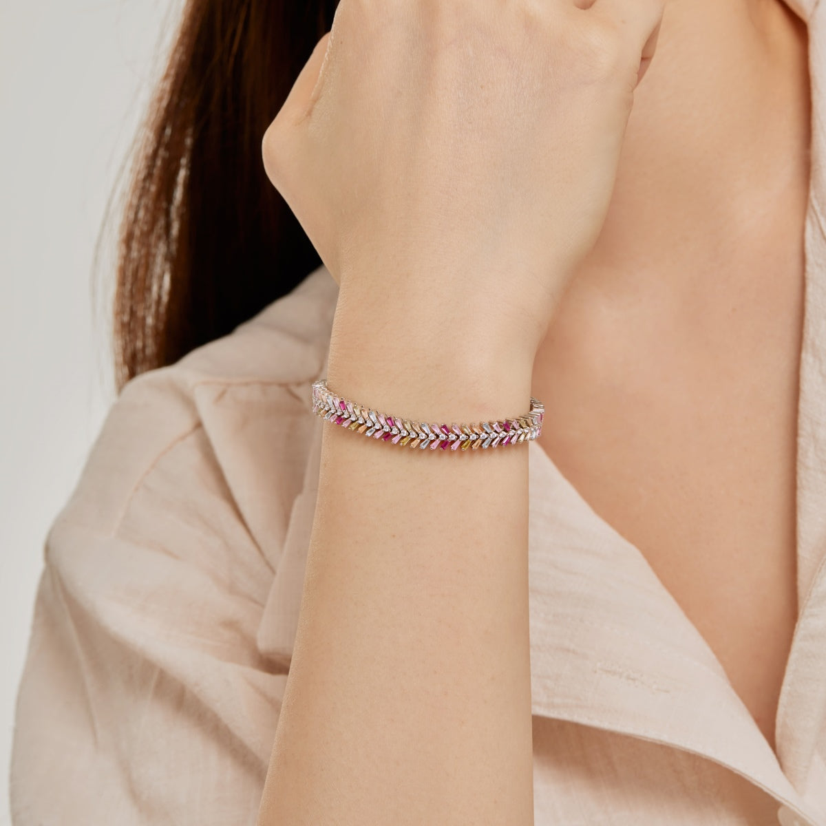 [Oramore Jewelry]Dainty Radiant Emerald Cut Daily Bracelet