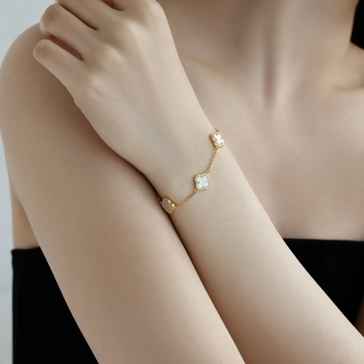 [Oramore Jewelry]Four-Leaf Clover Exquisite Bracelet