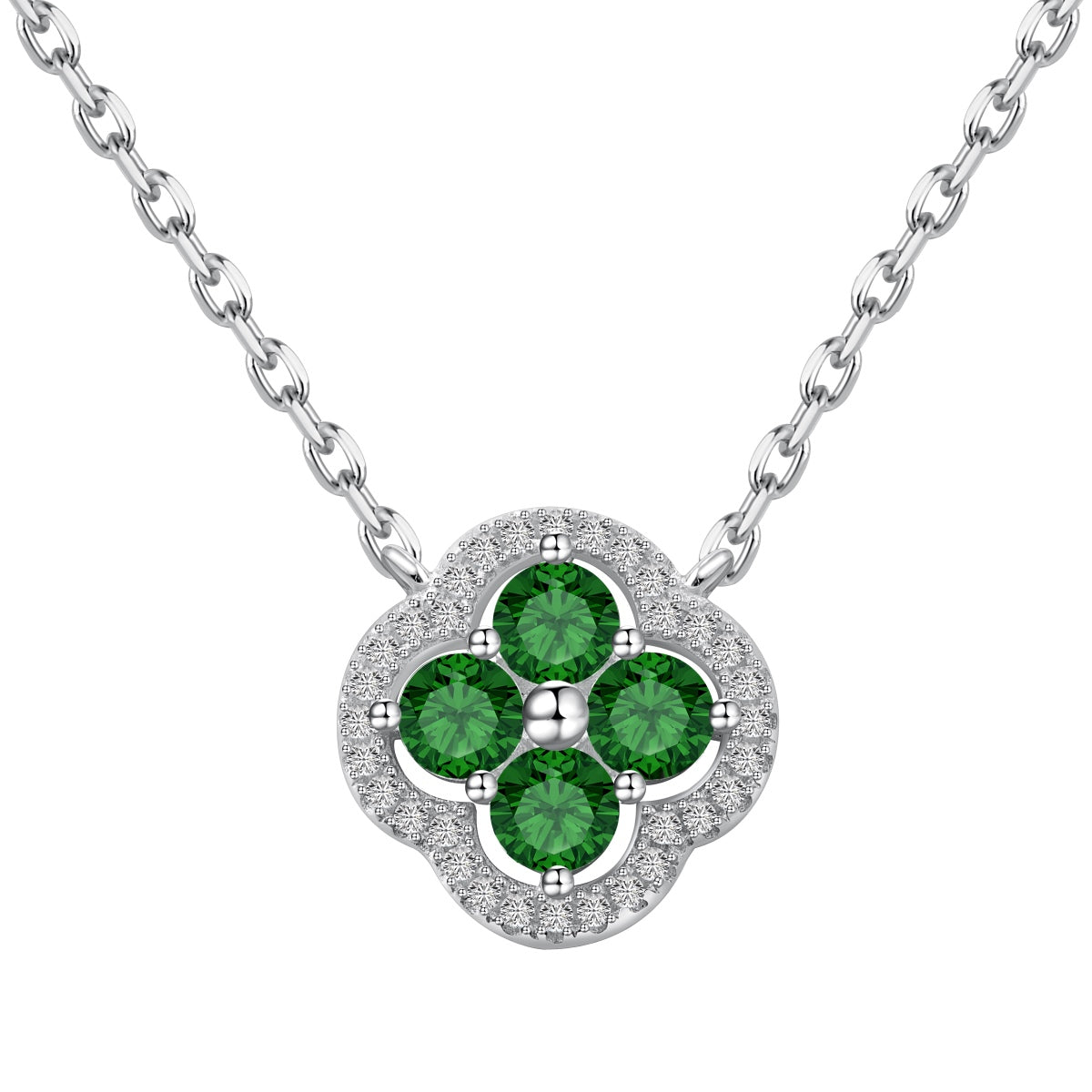 [Oramore Jewelry]Exquisite Necklace With Four-Leaf Clover Flower Design