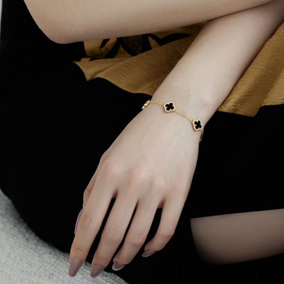 [Oramore Jewelry]Four-Leaf Clover Exquisite Bracelet