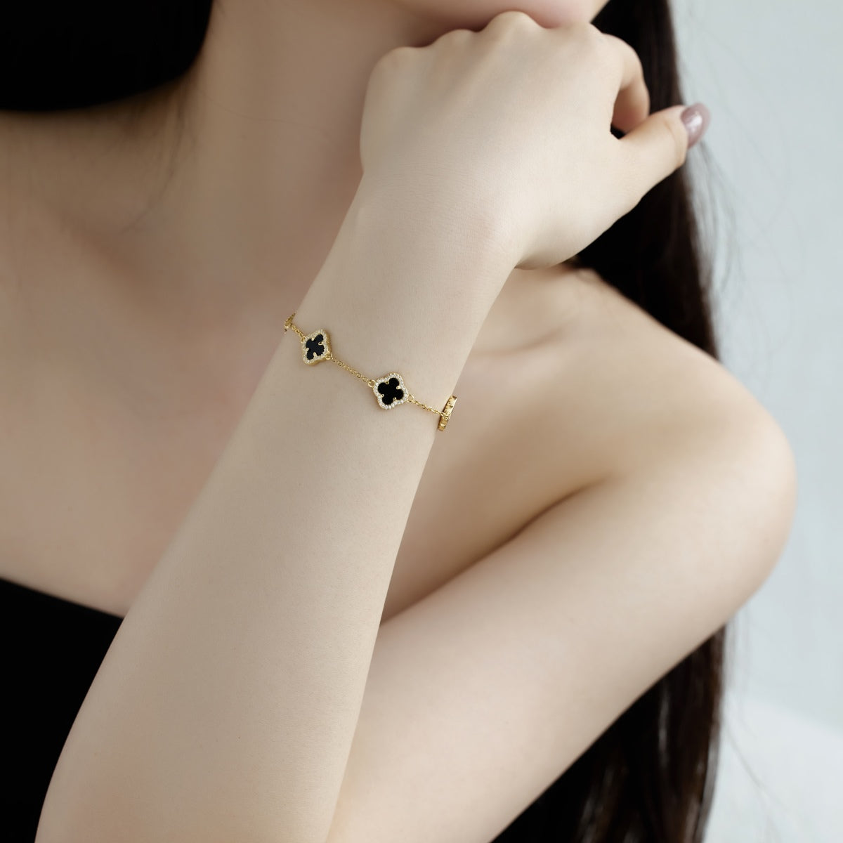 [Oramore Jewelry]Four-Leaf Clover Exquisite Bracelet