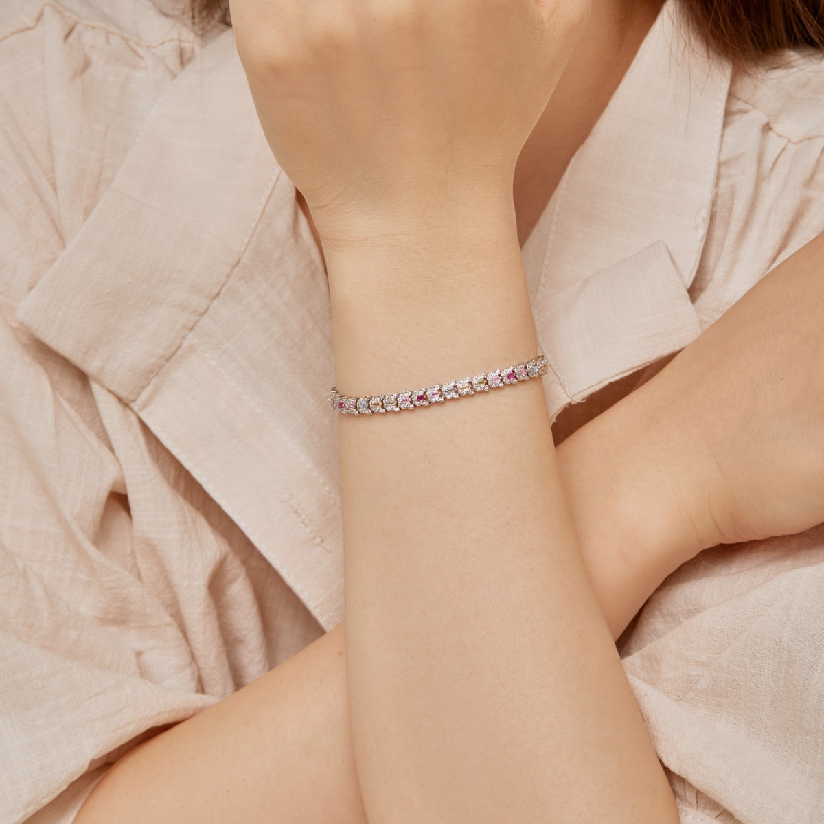 [Oramore Jewelry]Delicate Colorful Multi Cut Daily Bracelet
