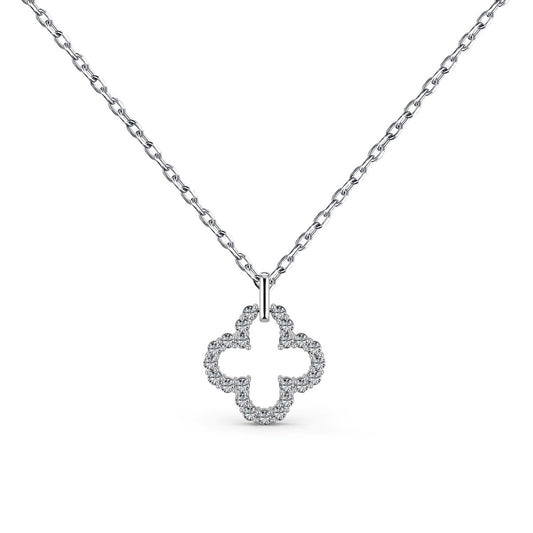 [Oramore Jewelry]Four-Leaf Clover Hollow Design Exquisite Necklace