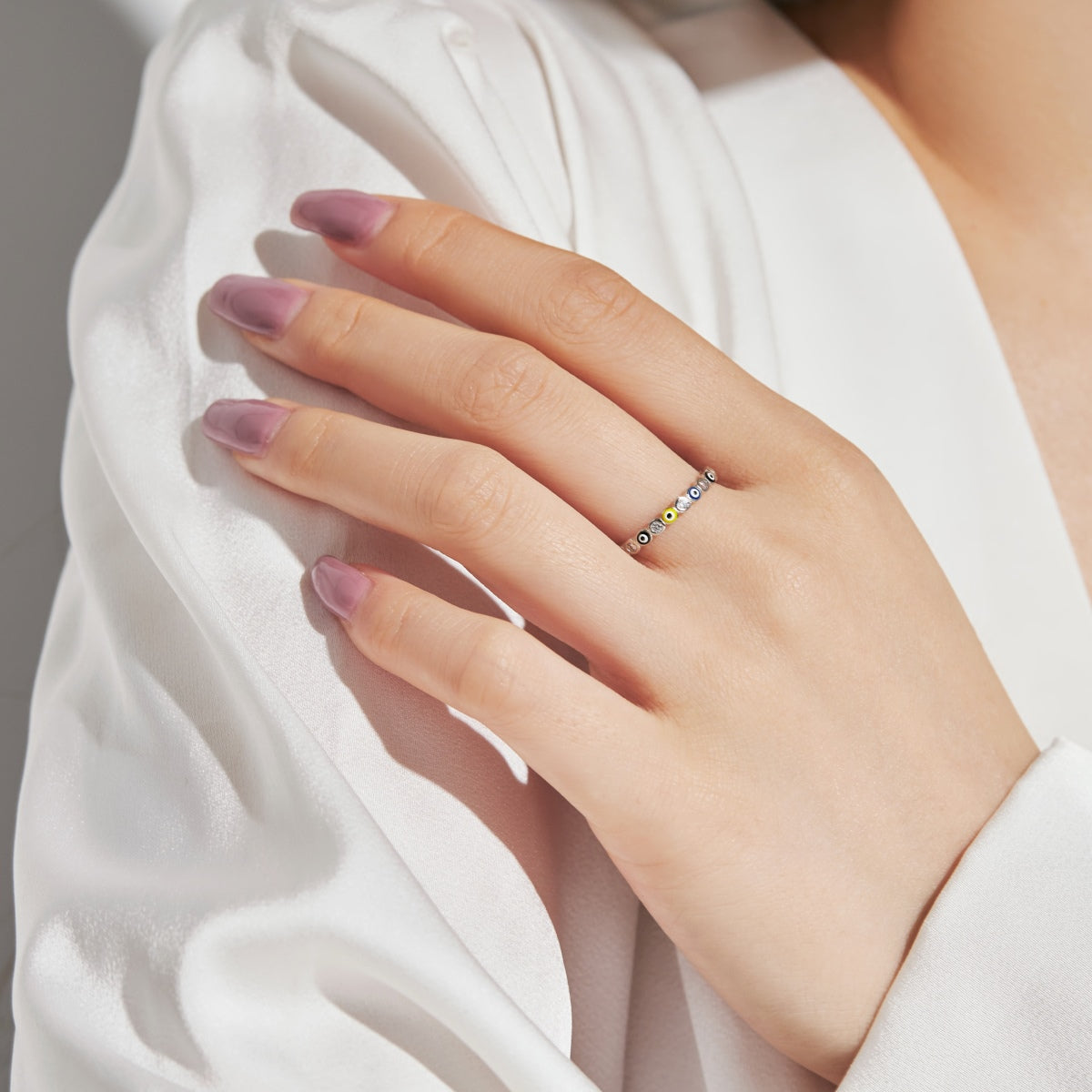 [Oramore Jewelry]Sparkling Vibrant Round Shape Daily Ring