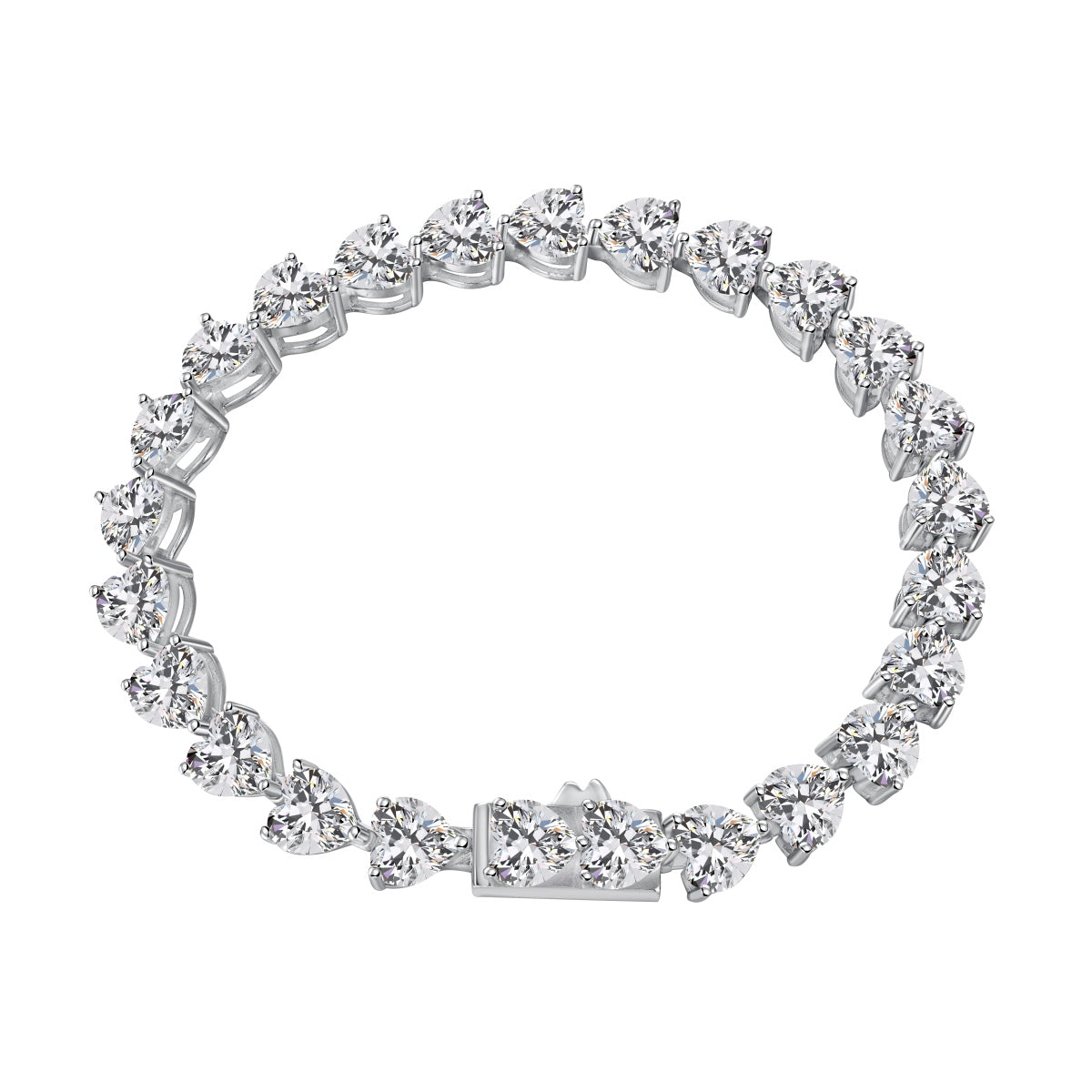[Oramore Jewelry]0.75 Carat Elegant Romantic Heart Shape Lover Bracelet